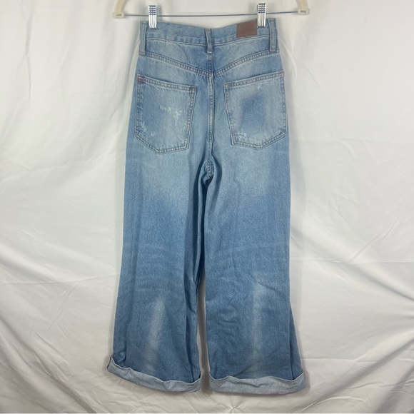 Urban Outfitters BDG Blue Distressed Skater Baggy High Waisted Jeans - Picture 6 of 9